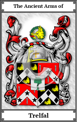Trelfal Family Crest Download (JPG) Book Plated - 600 DPI