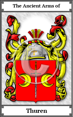 Thuren Family Crest Download (JPG)  Book Plated - 150 DPI