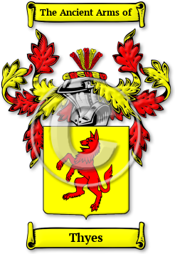 Thyes Family Crest Download (jpg) Legacy Series - 150 DPI