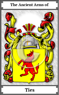 Ties Family Crest Download (JPG)  Book Plated - 150 DPI