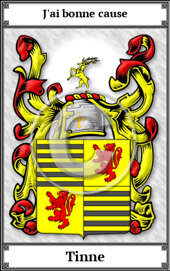 Tinne Family Crest Download (JPG)  Book Plated - 150 DPI