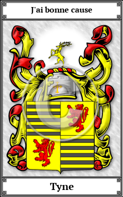 Tyne Family Crest Download (JPG)  Book Plated - 150 DPI