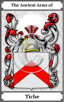 Tiche Family Crest Download (JPG) Book Plated - 600 DPI