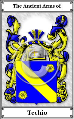 Techio Family Crest Download (JPG)  Book Plated - 150 DPI