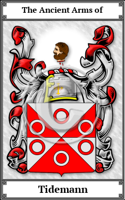 Tidemann Family Crest Download (JPG)  Book Plated - 150 DPI