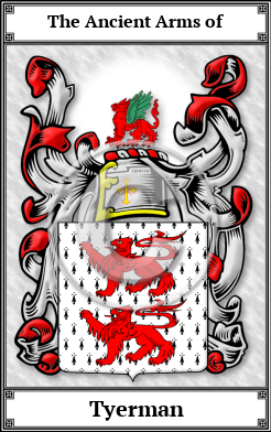Tyerman Family Crest Download (JPG)  Book Plated - 150 DPI