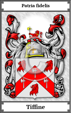 Tiffine Family Crest Download (JPG)  Book Plated - 150 DPI