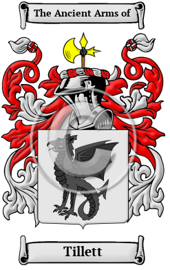 Tillett Family Crest/Coat of Arms