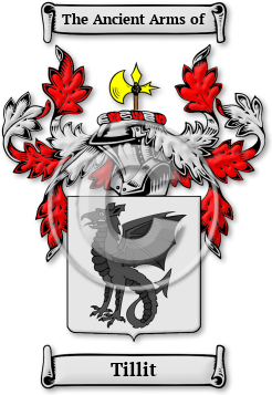 Tillit Family Crest Download (jpg) Legacy Series - 150 DPI