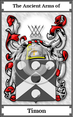 Timon Family Crest Download (JPG)  Book Plated - 150 DPI