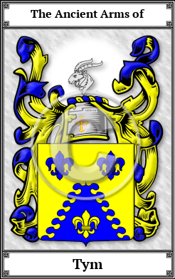 Tym Family Crest Download (JPG)  Book Plated - 150 DPI