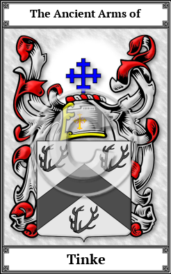 Tinke Family Crest Download (JPG)  Book Plated - 150 DPI