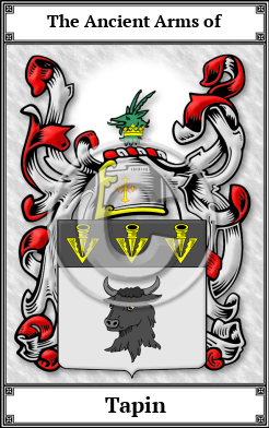 Tapin Family Crest Download (JPG)  Book Plated - 150 DPI