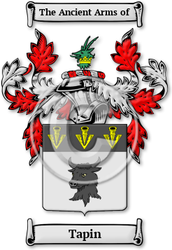 Tapin Family Crest Download (jpg) Legacy Series - 150 DPI