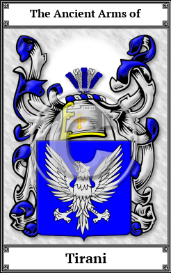 Tirani Family Crest Download (JPG)  Book Plated - 150 DPI
