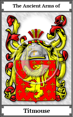 Titmouse Family Crest Download (JPG) Book Plated - 600 DPI