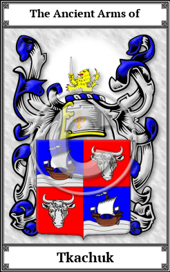 Tkachuk Family Crest Download (JPG) Book Plated - 600 DPI