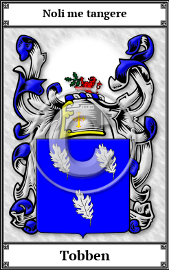 Tobben Family Crest Download (JPG) Book Plated - 600 DPI