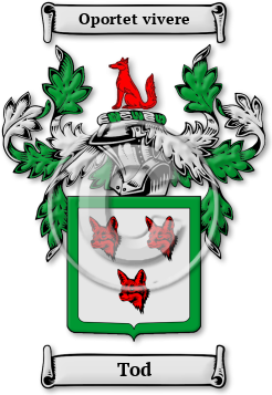 Tod Family Crest Download (jpg) Legacy Series - 150 DPI