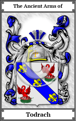 Todrach Family Crest Download (JPG) Book Plated - 300 DPI