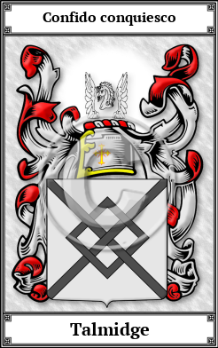 Talmidge Family Crest Download (JPG)  Book Plated - 150 DPI