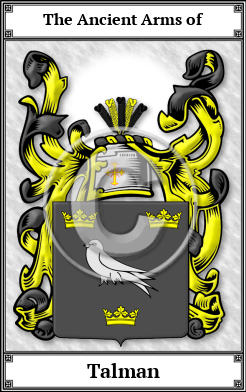Talman Family Crest Download (JPG) Book Plated - 600 DPI