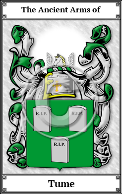 Tume Family Crest Download (JPG) Book Plated - 600 DPI