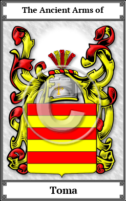 Toma Family Crest Download (JPG) Book Plated - 600 DPI