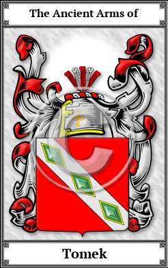 Tomek Family Crest Download (JPG) Book Plated - 600 DPI