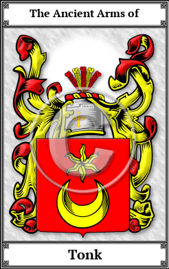 Tonk Family Crest Download (JPG) Book Plated - 600 DPI