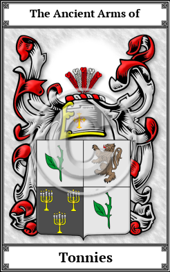 Tonnies Family Crest Download (JPG)  Book Plated - 150 DPI