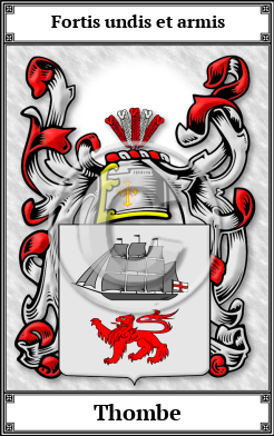 Thombe Family Crest Download (JPG)  Book Plated - 150 DPI