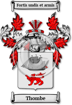 Thombe Family Crest Download (jpg) Legacy Series - 150 DPI