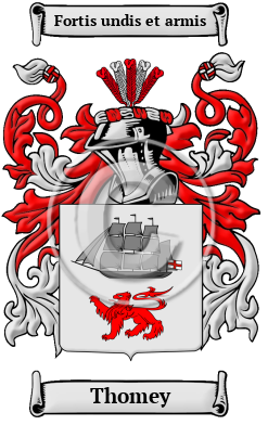 Thomey Family Crest/Coat of Arms