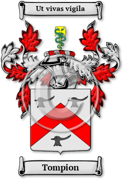 Tompion Family Crest Download (jpg) Legacy Series - 150 DPI
