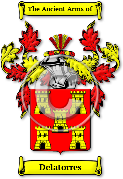 Delatorres Family Crest Download (jpg) Legacy Series - 150 DPI