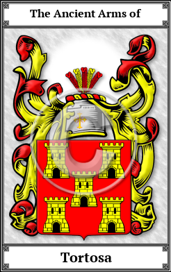 Tortosa Family Crest Download (JPG) Book Plated - 600 DPI