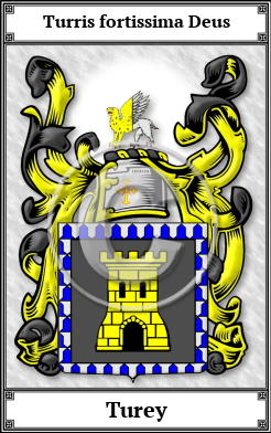 Turey Family Crest Download (JPG)  Book Plated - 150 DPI