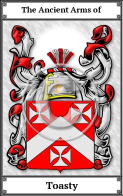 Toasty Family Crest Download (JPG)  Book Plated - 150 DPI