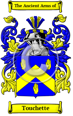 Touchette Family Crest/Coat of Arms