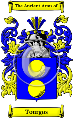 Tourgas Family Crest/Coat of Arms