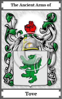 Tove Family Crest Download (JPG)  Book Plated - 150 DPI