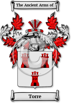 Torre Family Crest Download (jpg) Legacy Series - 150 DPI