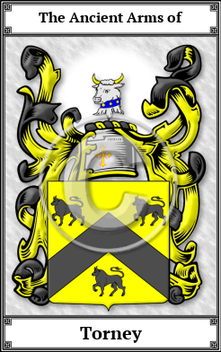 Torney Family Crest Download (JPG)  Book Plated - 150 DPI