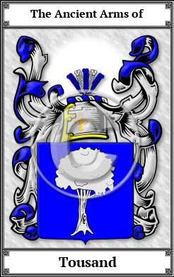 Tousand Family Crest Download (JPG)  Book Plated - 150 DPI