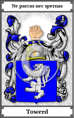 Towerd Family Crest Download (JPG)  Book Plated - 150 DPI