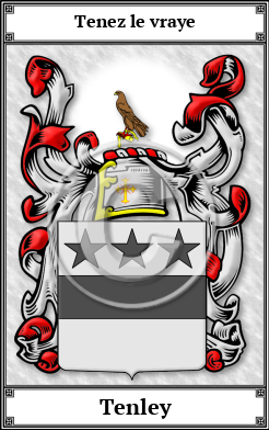 Tenley Family Crest Download (JPG)  Book Plated - 150 DPI