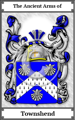 Townshend Family Crest Download (JPG)  Book Plated - 150 DPI