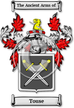 Touse Family Crest Download (jpg) Legacy Series - 150 DPI