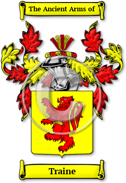 Traine Family Crest Download (jpg) Legacy Series - 150 DPI
